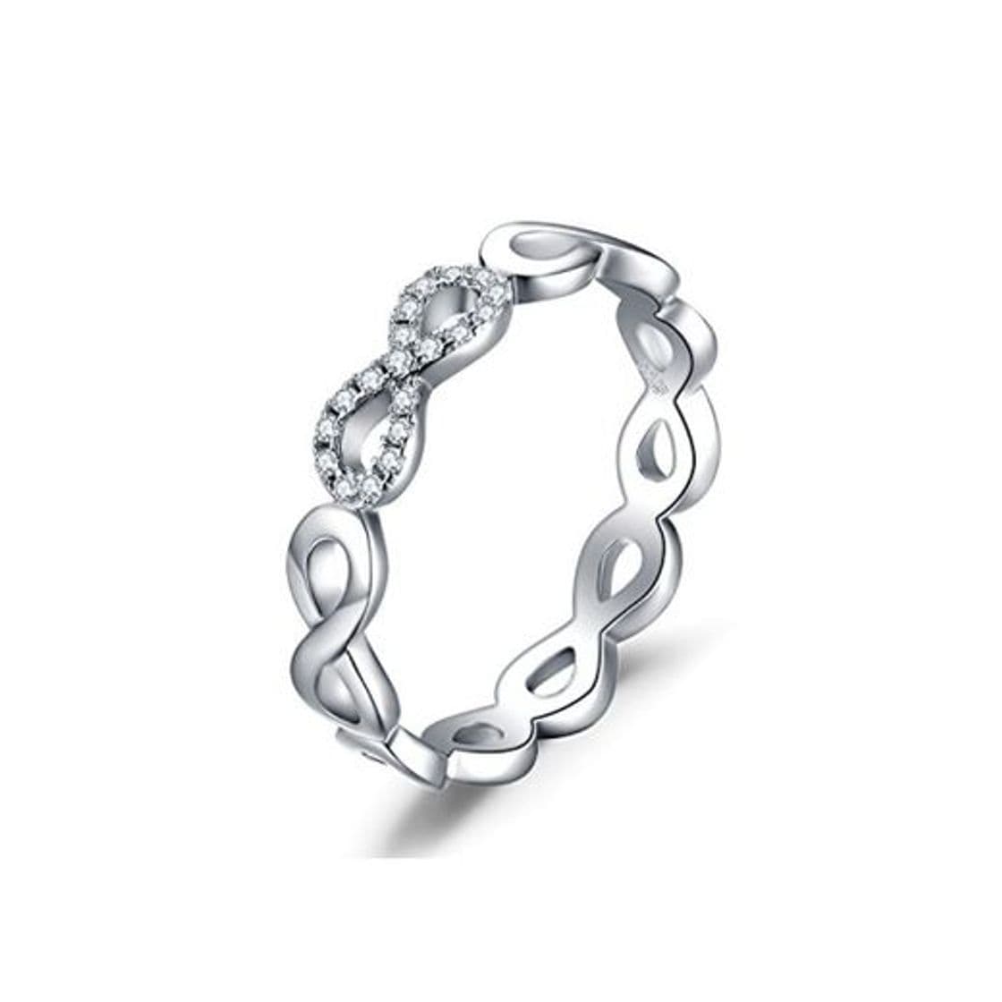 Producto JewelryPalace Anillo Mujeres Infinito Amor para siempre Promesa Aniversario con Zirconia cúbica Plata de Ley 925 Tamaño 17