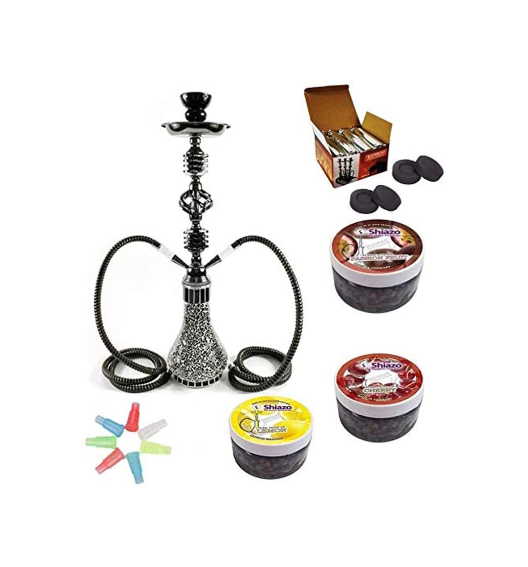 Product Kertou Shisha 55 cm 2 Manguera Hookah Cachimba Narguile agua tubo vidrio