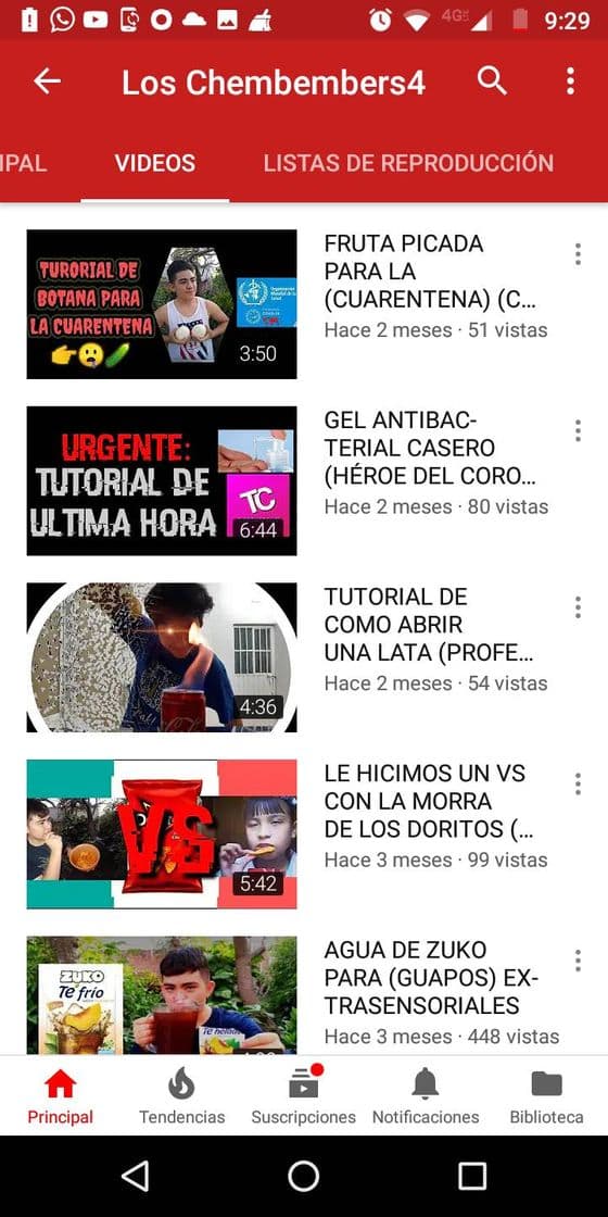 App Canal de Youtube, los chembembers.