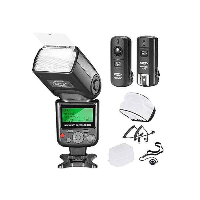 Product Neewer 750II TTL Flash Speedlite con kit Pantalla LCD para Cámaras Nikon