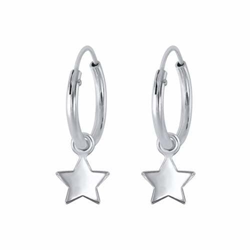 Product Melchior Jewellery – Pendientes de aro hipoalergénicos con forma de estrella para