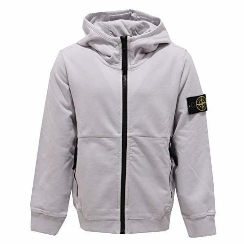 Product Stone Island 4807AB Felpa Bimbo Boy Junior Light Grey Full Zip Sweatshirt