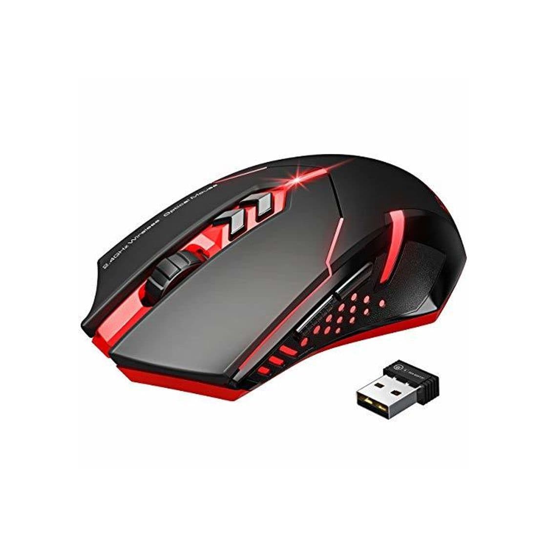 Electronic TOPELEK Ratón Gaming Inalámbrico Clic Silencioso 7 Botones USB portátil PC 2.4G