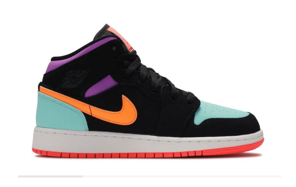 Fashion Air Jordan 1 Mid GS "Candy" - black/total orange - Flight Club