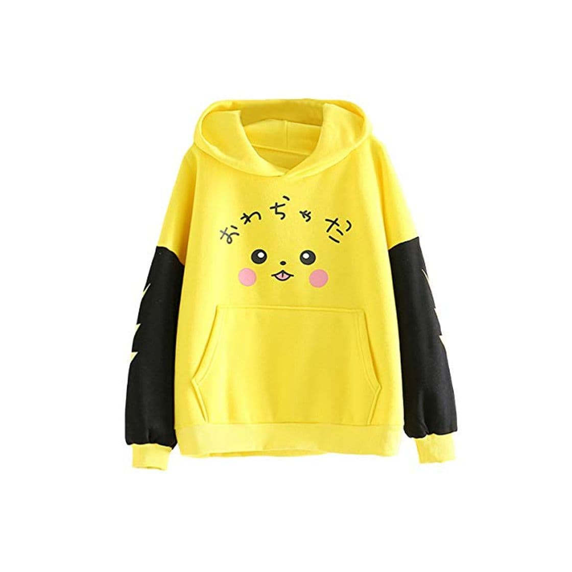 Fashion Sudadera con Capucha y Forro Polar de Pikachu Sudadera con Capucha y