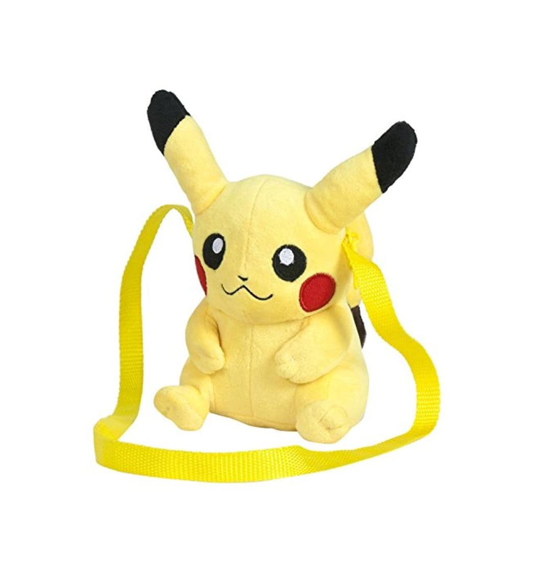 Product Famosa Softies - Pokèmon Bolso, peluche Pikachu, 15 cm, color amarillo