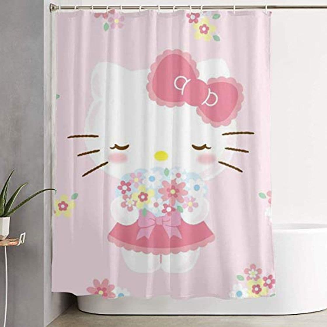 Producto NHUXAYH Cortina de baño Kawaii Hello Kitty Art Print