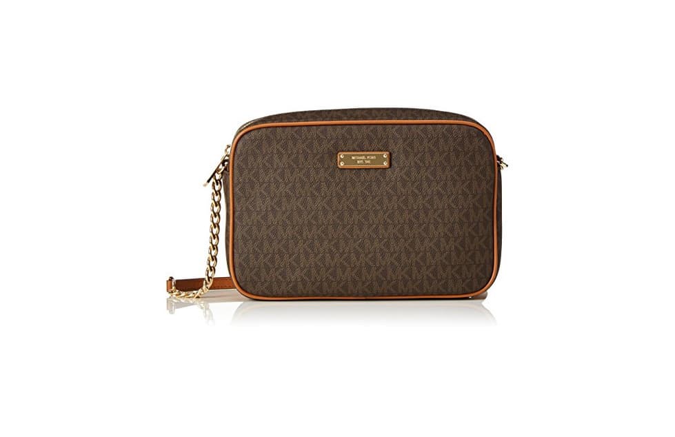 Moda Michael Kors - Jet Set Travel Logo Crossbody, Bolsos bandolera Mujer, Marrón