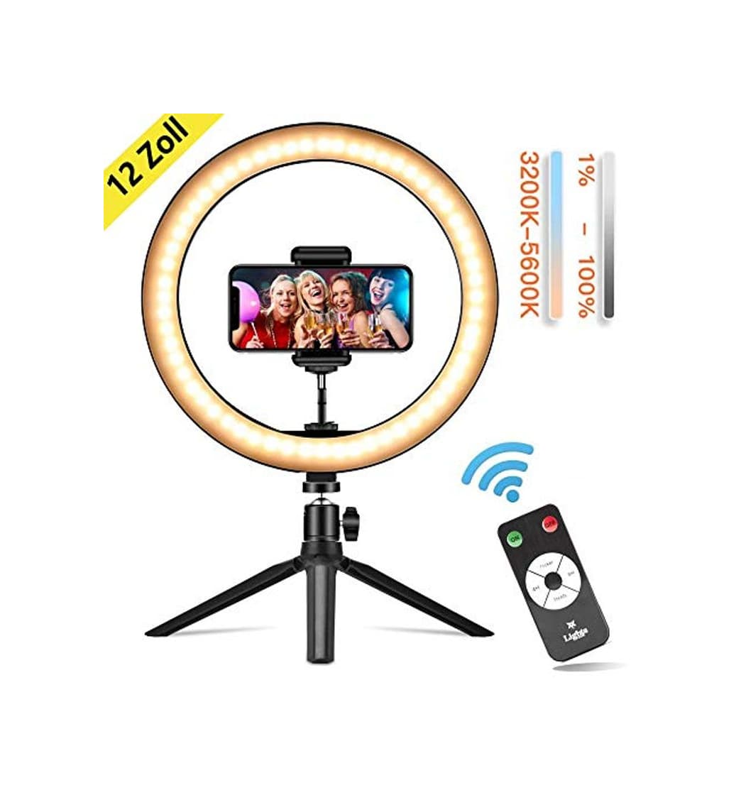 Product Coolwill LED Luz de Relleno con trípode, 12"Selfie Ring Light Maquillaje Regulable,