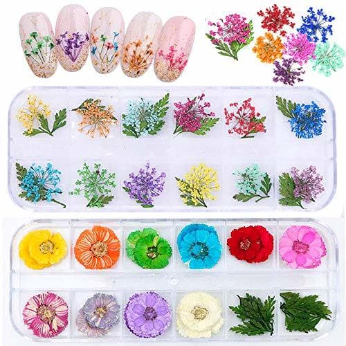 Product 2 Boxes Real Natural Dried Flowers for Nail Art