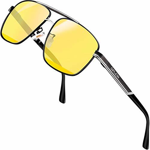 Product SIPLION Gafas de sol Hombre Polarizadas Gafas de sol para Hombre rectangulares