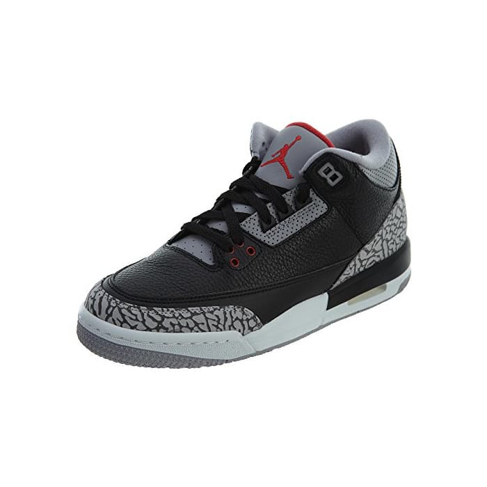 Moda Nike Zapatillas Air Jordan 3 Retro Black Cement Para Hombre EN Cuero