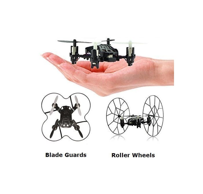 Product Top Race Micro-Drone Quadcopter de 4 canales con ruedas