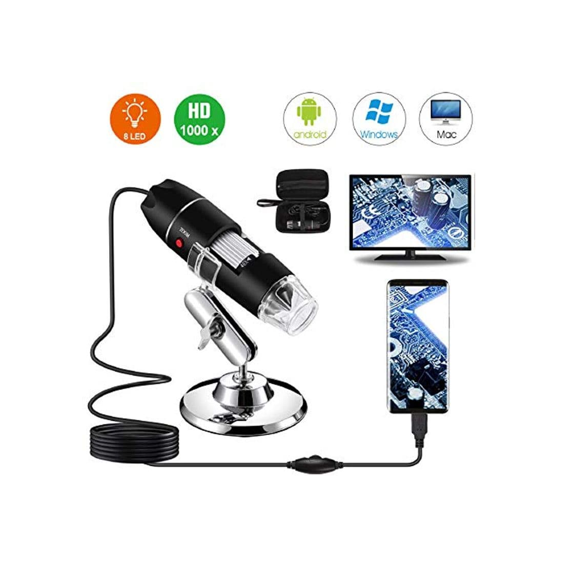 Producto Microscopio Digital USB 40X a 1000X