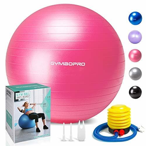 Product GYMBOPRO Fitness Pelota de Ejercicio - Bola Suiza con Bomba de Inflado,Bola