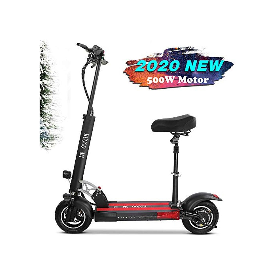 Product Kugoo Scooter eléctrico Plegable M4, Scooter con Asiento Desmontable, Potente Motor de