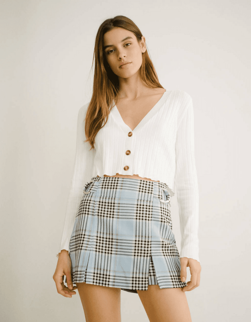 Fashion Falda pantalón con hebillas Bershka