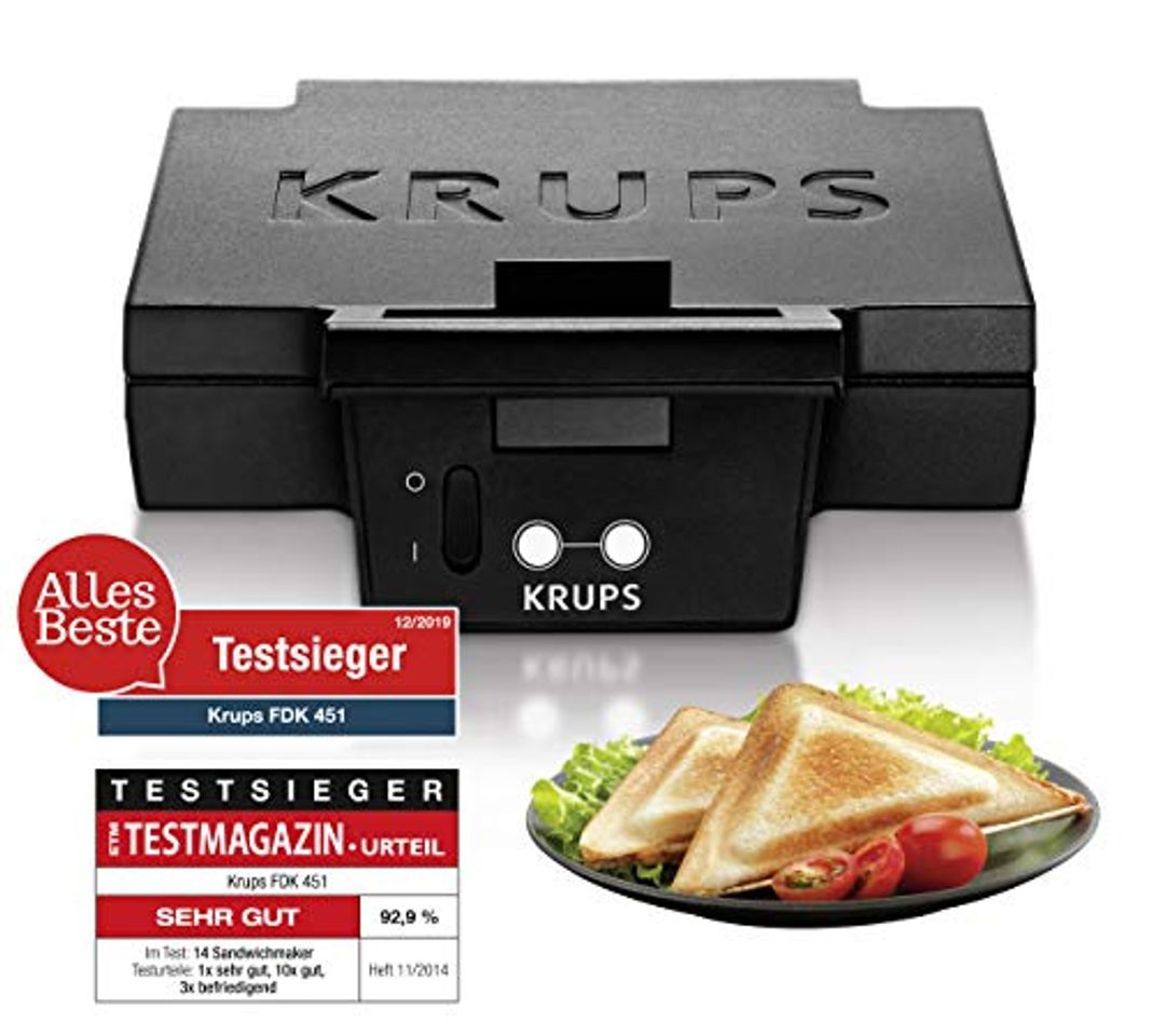 Producto Krups F DK4 51 Sandwichera, 850 W, Revestimiento Antiadherente