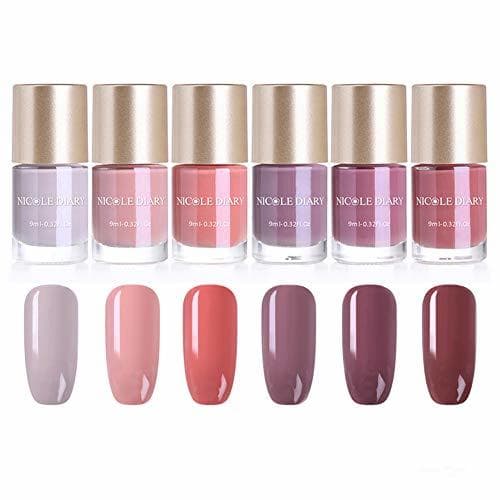 Product NICOLE DIARY Nude esmalte de uñas Set Quick Dry elegante laca de