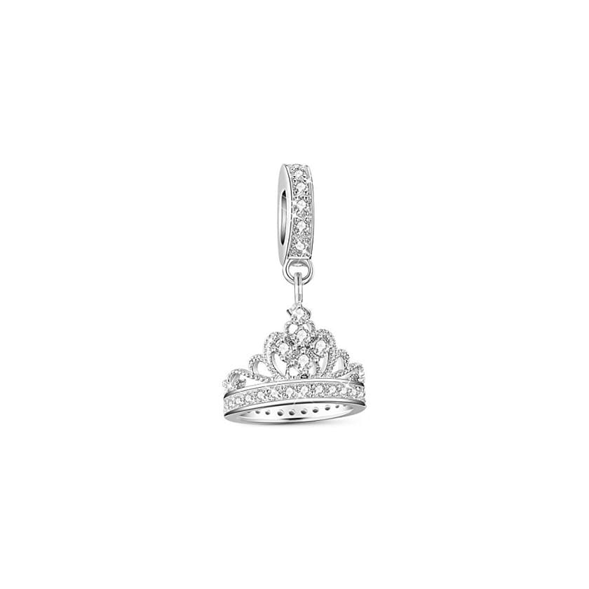 Fashion TinySand Colgante Charm Abalorio Colgante con Diseño Corona de Princesa