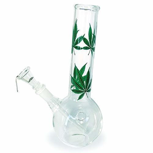 Elemento de la categoría hogar Bong vidrio 22 cm diseño de cáñamo