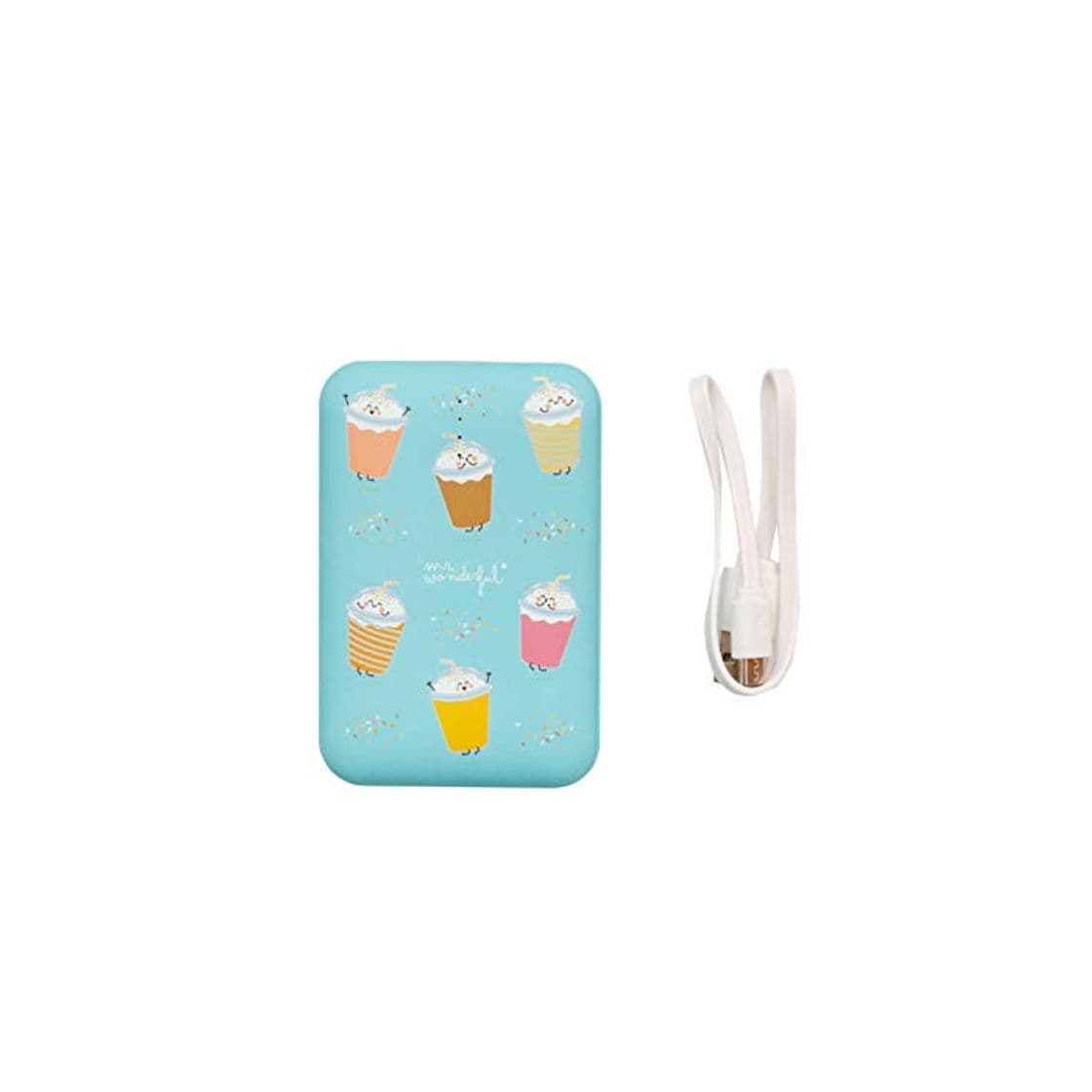 Producto Mr. Wonderful 8436557692085 - Batería Externa de 10.000 mAh con diseño Batidos