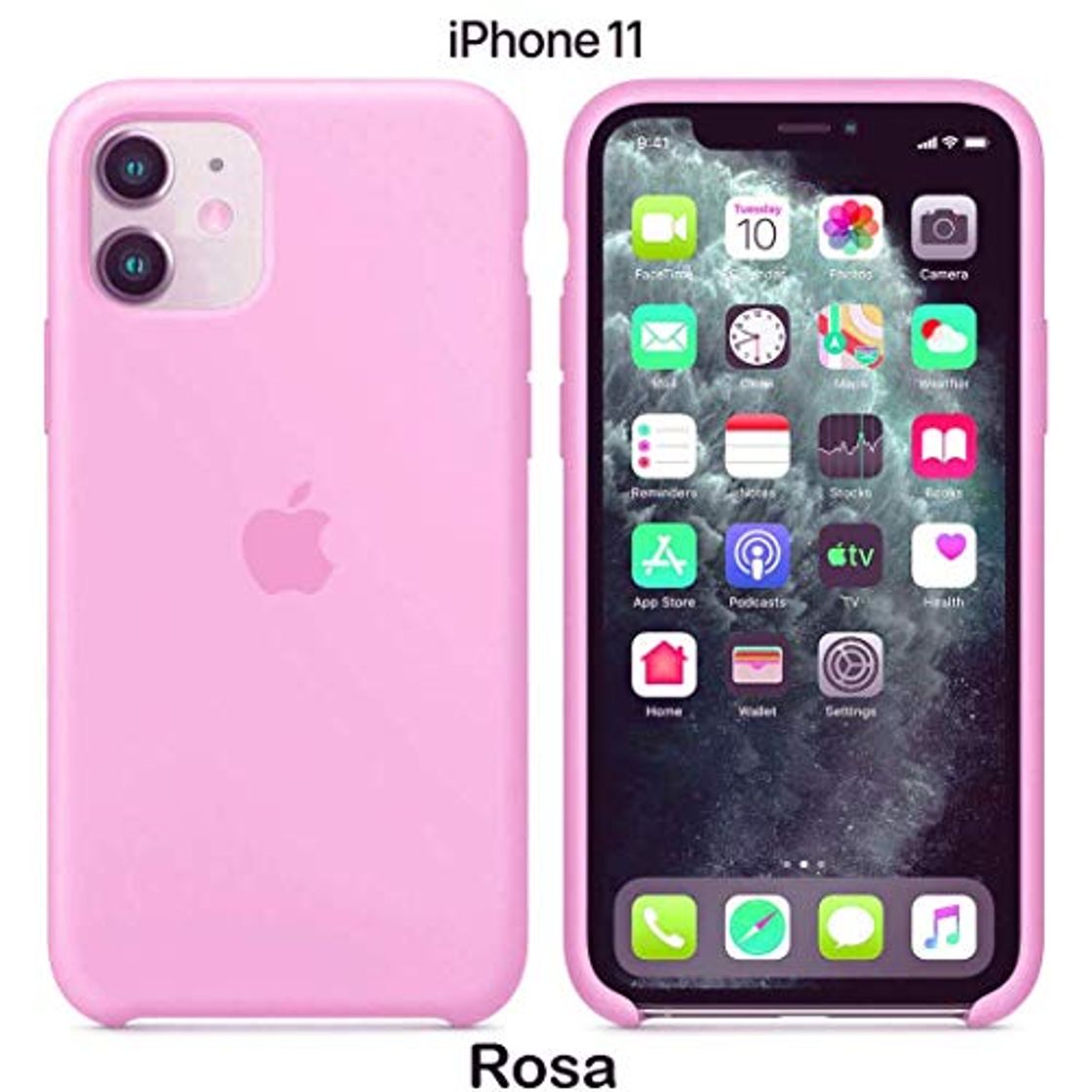 Producto Funda Silicona para iPhone 11 Silicone Case, Logo Manzana, Textura Suave, Forro