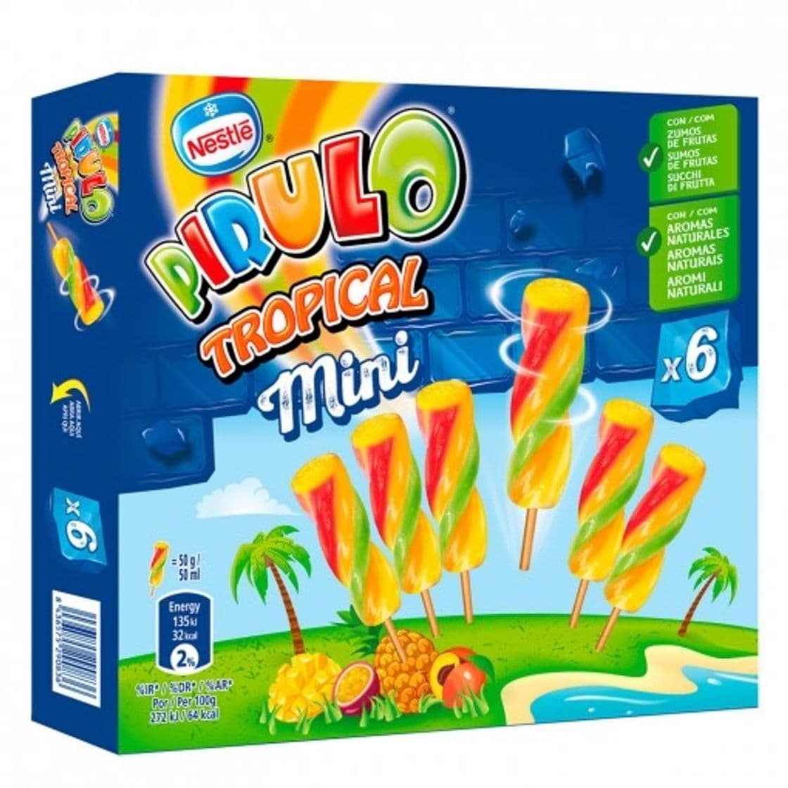 Fashion Mini helado Tropical Pirulo Nestlé Helados 6 ud. | Carrefour ...