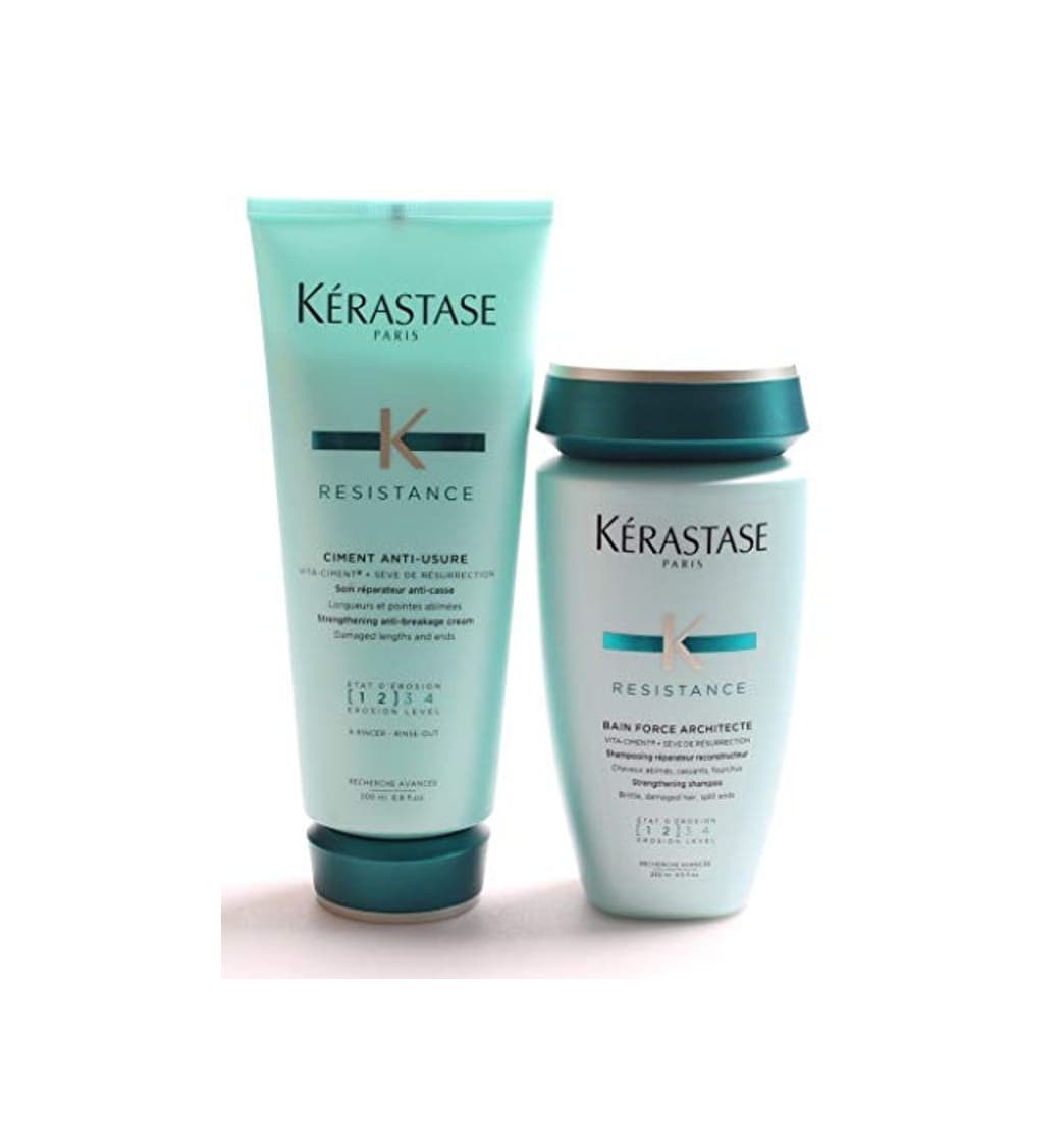 Beauty Kerastase Bain fuerza arquitecto y Ciment anti-usure Duo