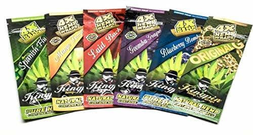 Producto Kingpin 12 Bolsas de 4 Wraps Hemp Wraps - Mezcla 6 sabores