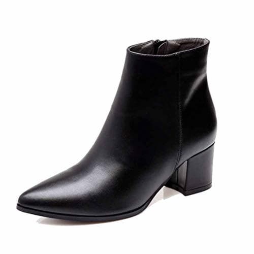 Product Women Chelsea Boots Winter Office Work Thick High Heel Casual Shoes Ladies