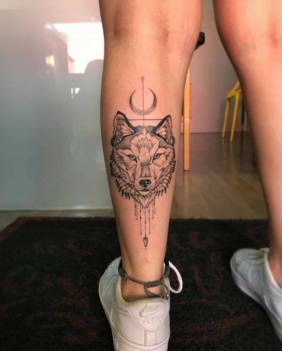 Fashion Tatuagem de lobo 