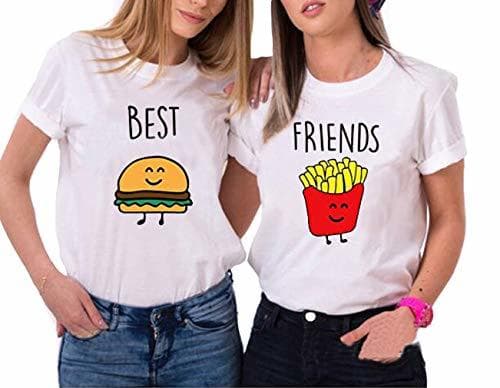 Producto Camiseta Mejor Amiga Shirt Best Friend Moda Casual T-Shirt Friends TV Show