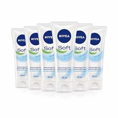 Beauty 6x Nivea SOFT Moisturising Cream Tube 75ml by Nivea