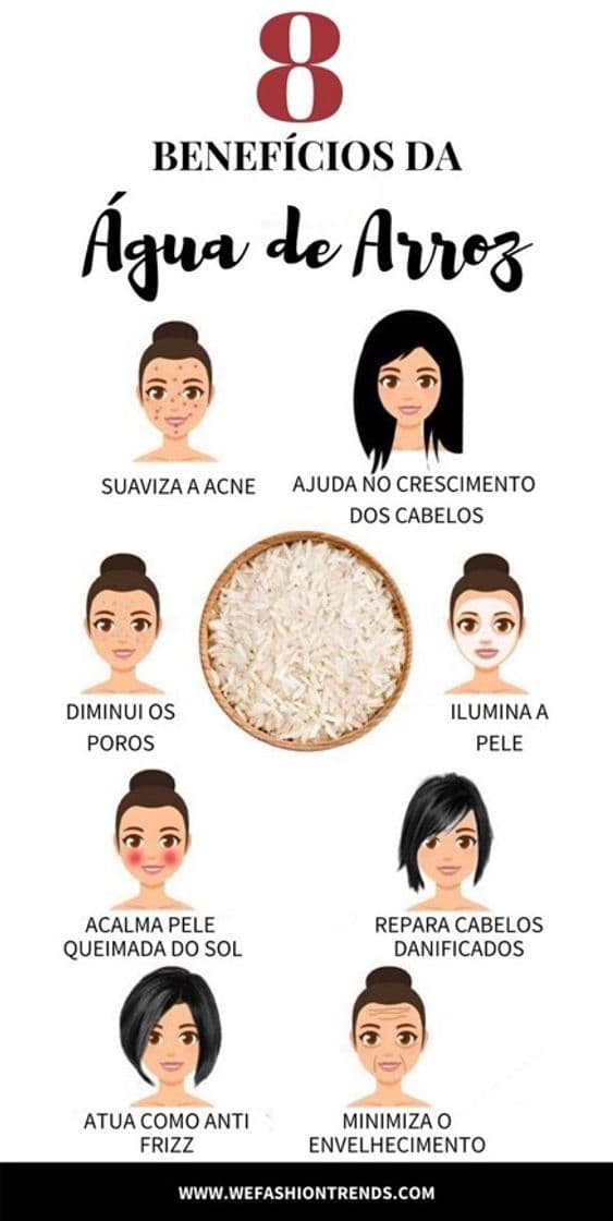 Moda Benefícios da Água de arroz 🍚 ...