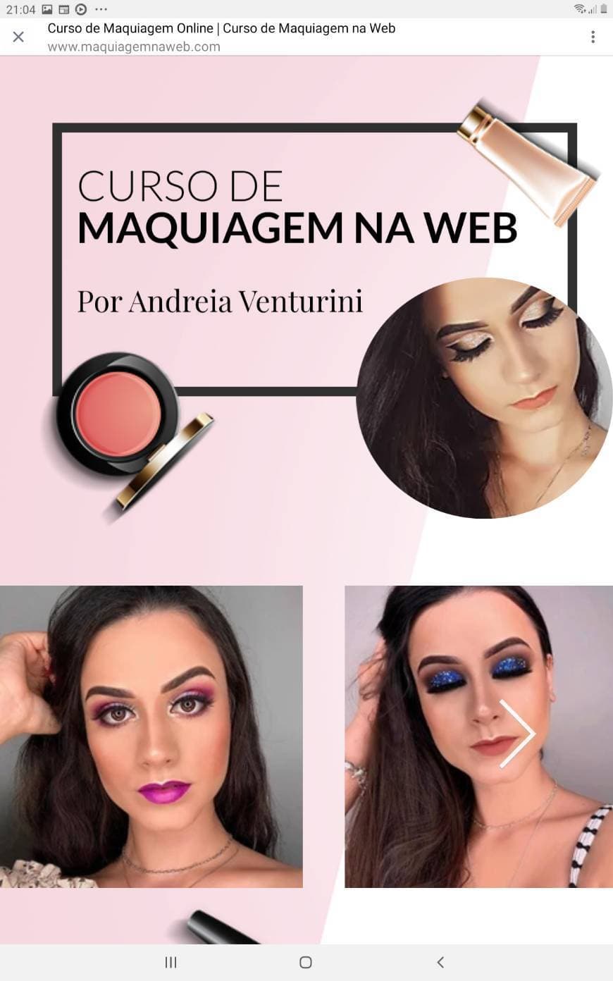 Fashion Curso make na web