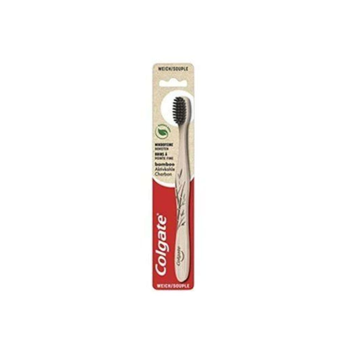 Belleza Colgate Bamboo - Cepillo de dientes de carbón activo