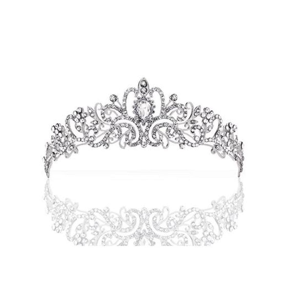 Product ZWOOS Diadema Corona Tiara Flor Cristal Diamante De Imitación Hairband para Fiesta