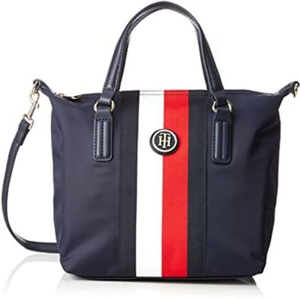 Moda Tommy Hilfiger Poppy Small Tote, Bolso Totes para Mujer, Azul