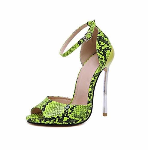 Product Aneikeh 2019 New Heel Women Gladiator Sandals Open Toe Ladies Snake Prints