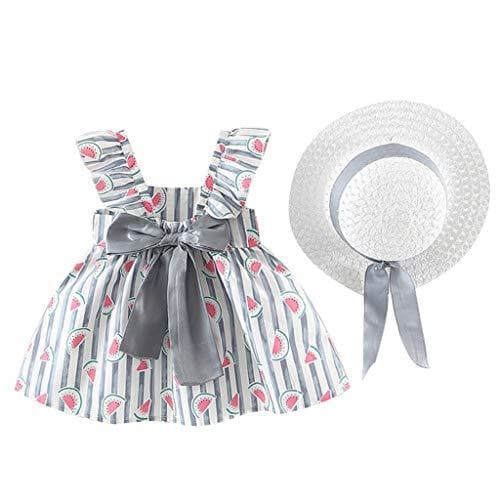 Producto Fossen Vestido Bebé Niña Bautizo 3-24 Meses con Estampado de Sandía Cómodo