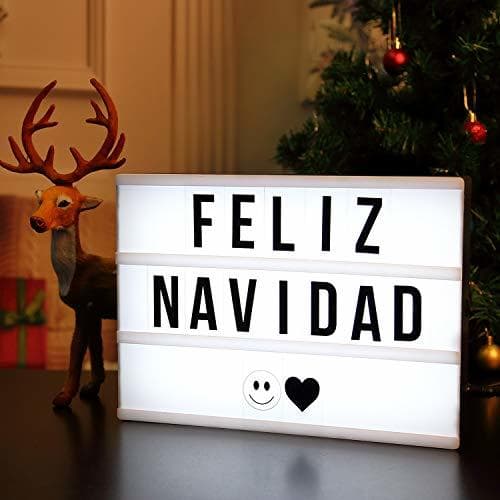 Producto Lightbox A4, AGM LED caja de luz cinematográfica luz cálida con letras, números, símbolos