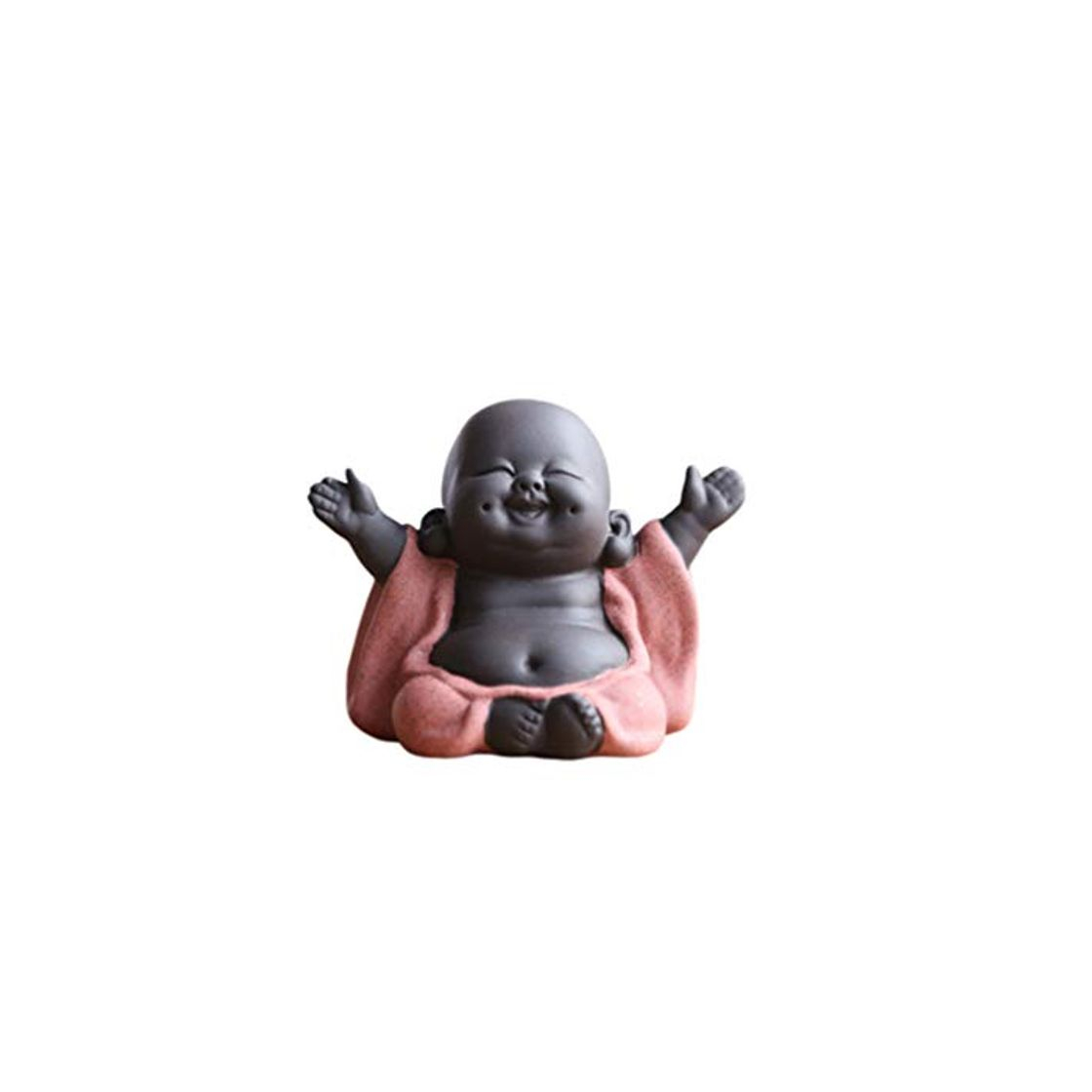 Product Healifty Estatuas Creativas de Buda de Cerámica Pequeña Estatua de Buda Linda Monje Estatuilla Creativas Artesanías para Bebés Muñecas Adornos Regalo Chino Delicadas Artesanías de Cerámica