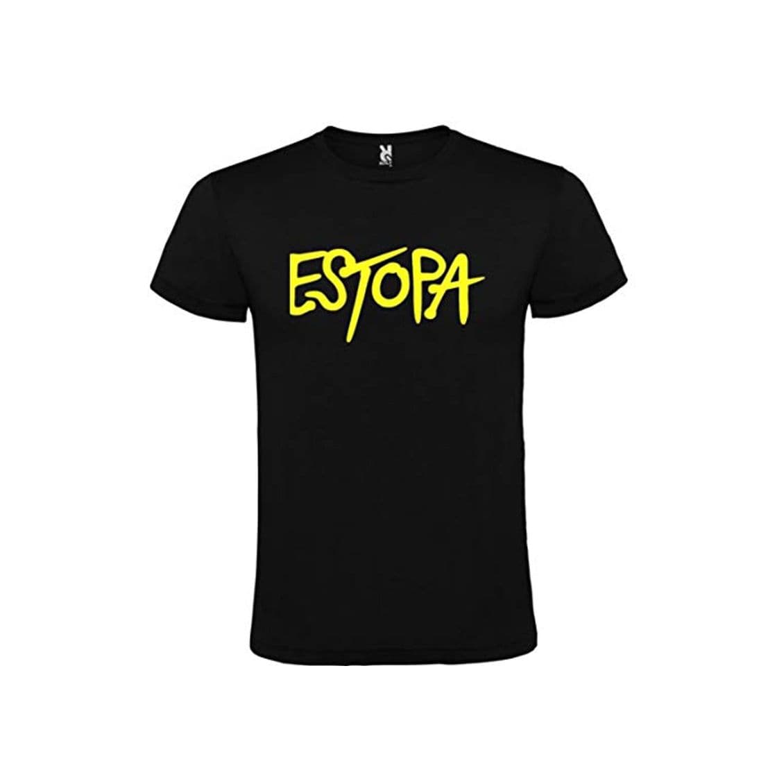 Product ROLY Camiseta Negra con Logotipo de Estopa Hombre 100% Algodón Tallas S