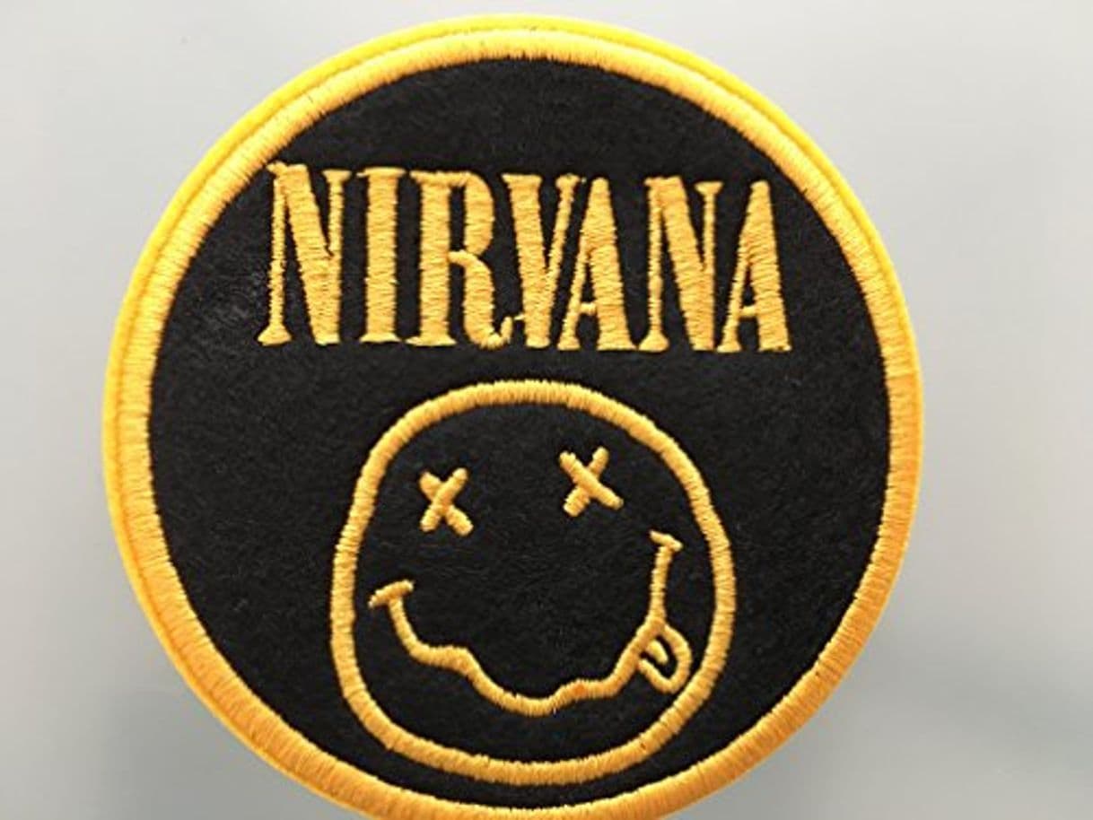 Product Nirvana Logo parche – embroideed hierro en parche – 3 " – Kurt Cobain Grunge