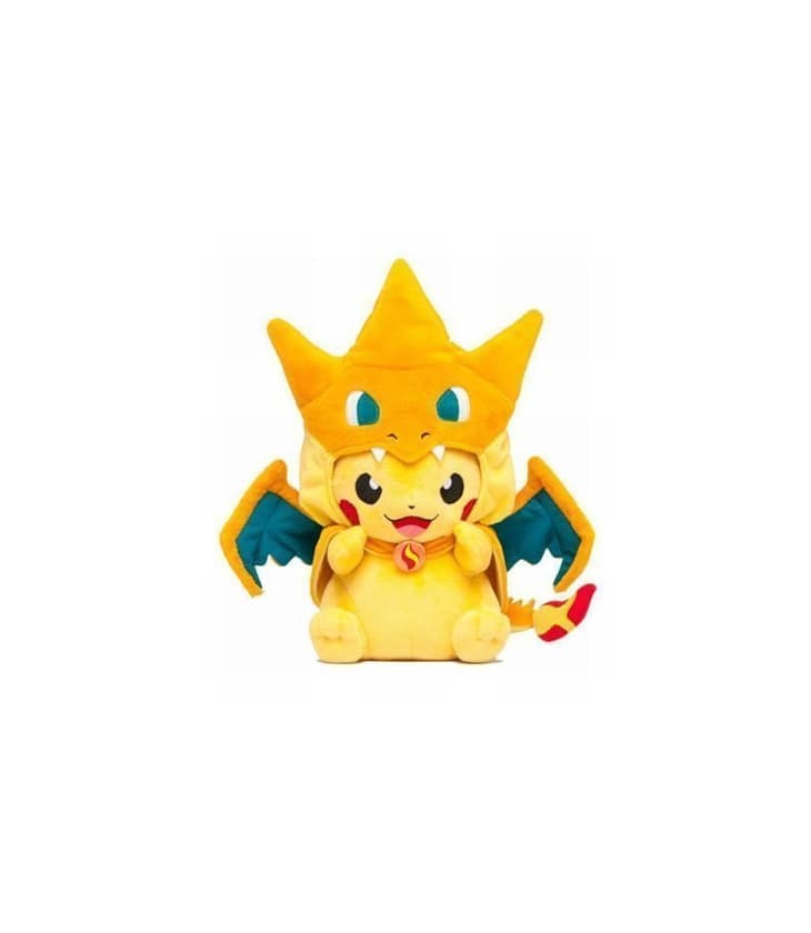 Producto Peluche de Pokemon Pikachu Sonriendo con Traje de Charizard Pokemon - Peluche