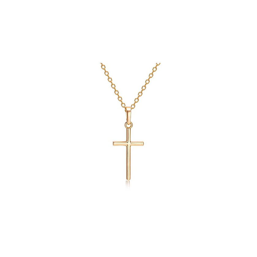 Product Demino Mens Womens Stainless Steel Gold Silver Plated Cross Pendant Pendant Necklace