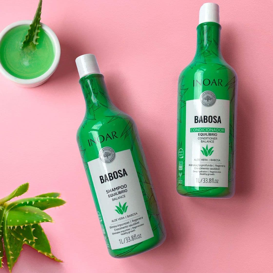 Moda Shampoo e condicionador Inoar - babosa 