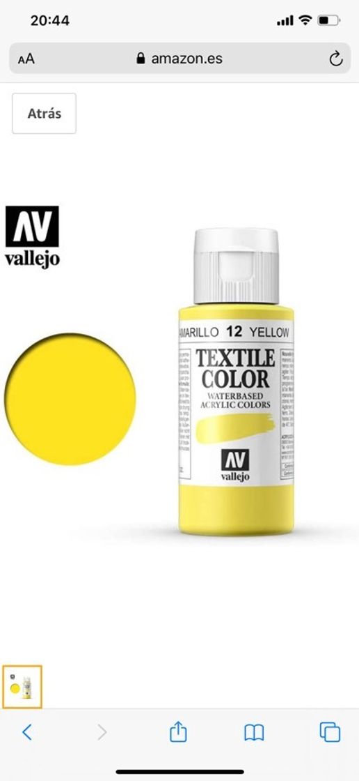 Moda PINTURA VALLEJO AMARILLO