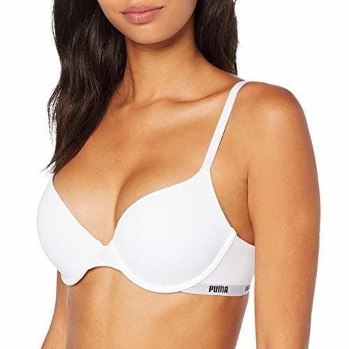 Fashion Puma Push-up Bra 1p Ecom Sujetador con Aros para Mujer, Blanco